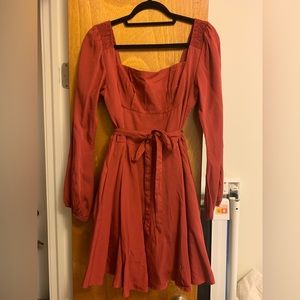 Aulieude Aubrey Red Mini Dress, size 10, Bustier style